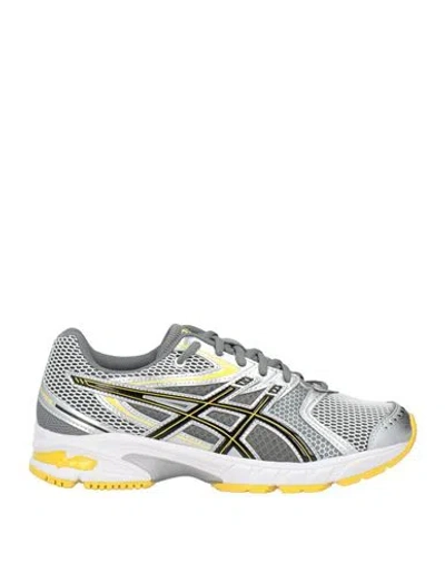 Asics Woman Sneakers Grey Size 6.5 Textile Fibers, Synthetic Material In Gray