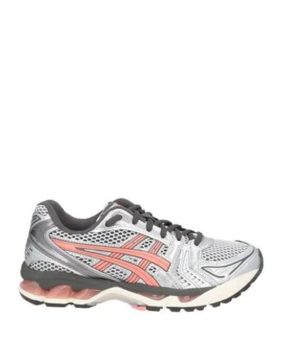 Asics Woman Sneakers Grey Size 6.5 Textile Fibers, Synthetic Material In Gray