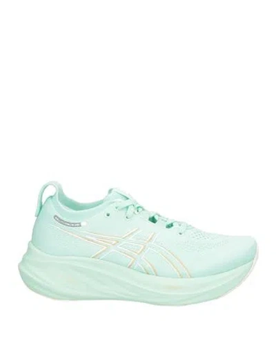 Asics Woman Sneakers Light Green Size 6.5 Textile Fibers