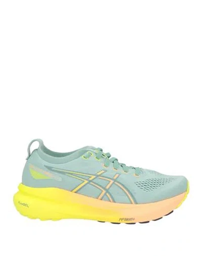 Asics Woman Sneakers Light Green Size 8 Textile Fibers
