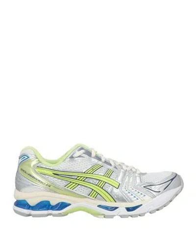 Asics Woman Trainers Lime Green Size 5 Textile Fibers In Grey