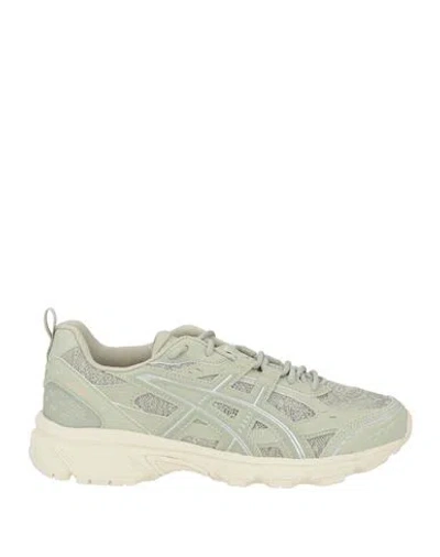 Asics Woman Sneakers Sage Green Size 5.5 Textile Fibers In White