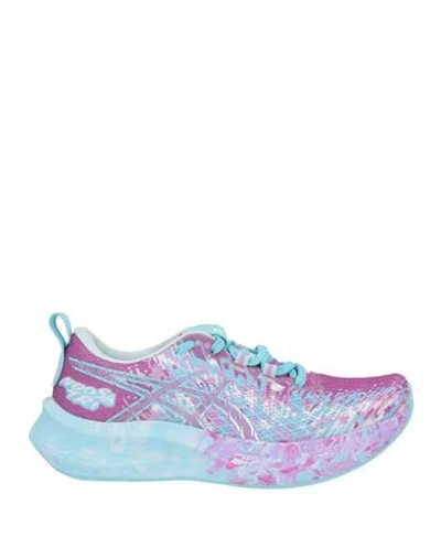Asics Woman Sneakers Sky Blue Size 7.5 Textile Fibers