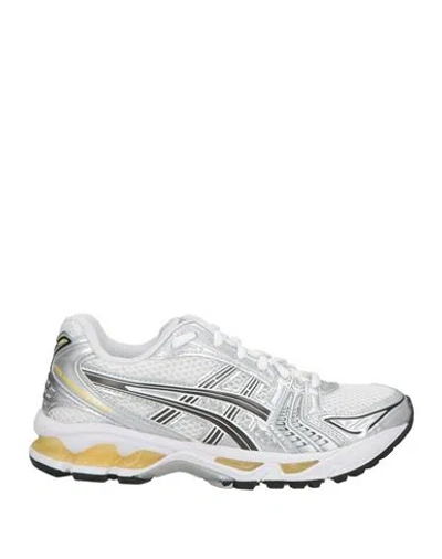 Asics Woman Sneakers White Size 4.5 Textile Fibers In Animal Print