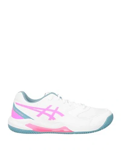Asics Woman Sneakers White Size 8 Textile Fibers