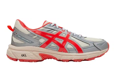 Pre-owned Asics Women's  Gelventure 6 Kirsh Sneakers In Silver/red/cream