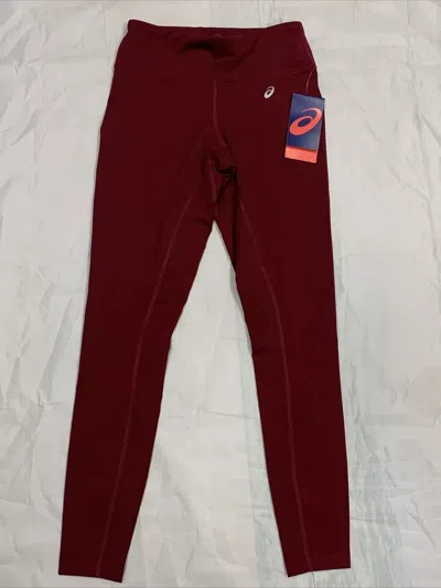 Asics Women's  Wl3220-600 Leggings Burgundy Stretch Elastic Waist App916