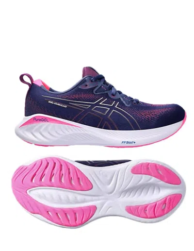 Asics Women's Gel Cumulus 25 Running Shoes In Deep Ocean/lilac Hint In White