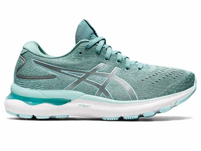 Asics Women's Gel-nimbus 24 Running Shoes In Sage/clear Blue In Multi