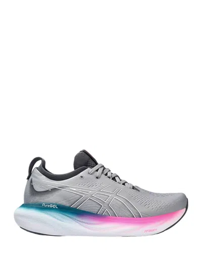 Asics Women's Gel Nimbus 25 Running Shoes - B/medium Width In Sheet Rock/white In Grey