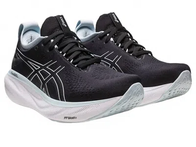 Asics Women's Gel-nimbus 25 Running Shoes In Black/reborn Blue In Multi