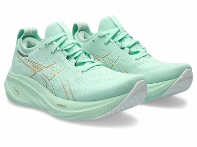Asics Women's Gel-nimbus 26 Running Shoes - Wide In Mint Tint/pale Mint