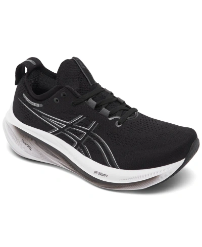 Asics Women's Gel-nimbus 26 Running Sneakers From Finish Line In Black/white/white