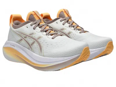 Asics Women's Gel-nimbus 27 Shoes In White/fawn In Multi