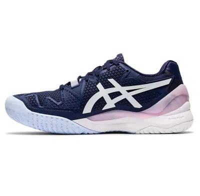 Asics Women's Gel-resolution 8 Tennis Shoes In Peacoat/white In Multi