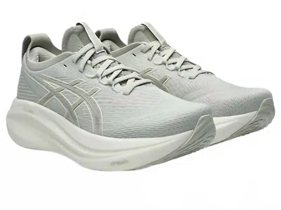 Asics Women's Gel-nimbus 27 Running Shoes In Lake Grey/white Sage In Gray