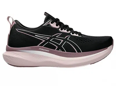 Asics Women's Glideride Max Running Shoes In Black/pale Pink