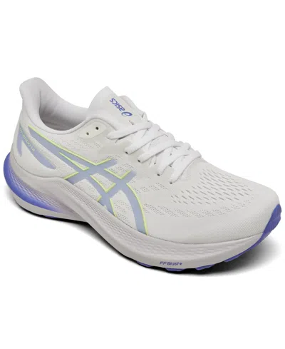Asics Women's Gt-2000 12 Running Sneakers From Finish Line In White,sapphire