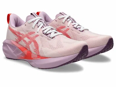Asics Women's Novablast 5 Shoes In White/coral Reef In Multi