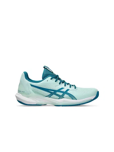 Asics Women's Textured Lace Ups Non-marking Tennis Shoes In Soothing Sea/teal Blue In Multi