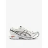 Asics Chunky Sole Sneakers Mesh Panels In White Rose Rouge