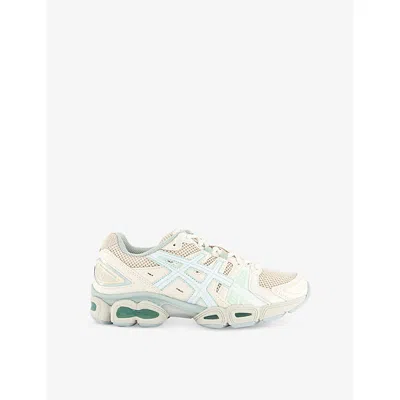 Asics Womens Vanilla White Gel Nimbus 9 Woven Trainers In Multicolour