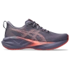 Asics Novablast 5 Stretch-knit Sneakers In Grey/purple/coral Reef