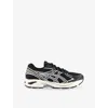 Asics Womens Black Wool Gt 2160 Faux-leather And Mesh Low-top Trainers In Black