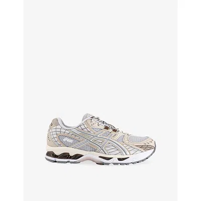 Asics Womens Concrete Feather Gre Gel-nimbus 10.1 Woven Trainers Eur 41 / 8 Uk In White