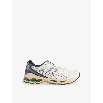 Asics Womens Cream Obsidian Grey Gel Kayano 14 Woven Trainers Eur 41 / 8 Uk In Multi