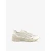 Asics Womens Cream Pure Silver Gel-nunobiki Faux-leather And Mesh Low-top Trainers