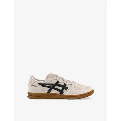 Asics Womens Oatmeal Black Skyhand Og Suede Low-top Trainers
