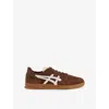 Asics Womens Reddish Brown Oatmeal Skyhand Og Suede Trainers