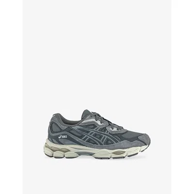 Asics Womens Steel Grey Carrier Grey Gel-nyc Mesh And Suede Low-top Trainers Eur 38/5 Uk