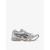 Asics Gel-kayano 14 Sneakers In White And Silver Technical Fabric Blend In Silver