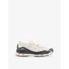 Asics Womens White Smoke Grey Gel-nyc Mesh And Faux-leather Low-top Trainers Eur 39.5 / 6.5 Uk