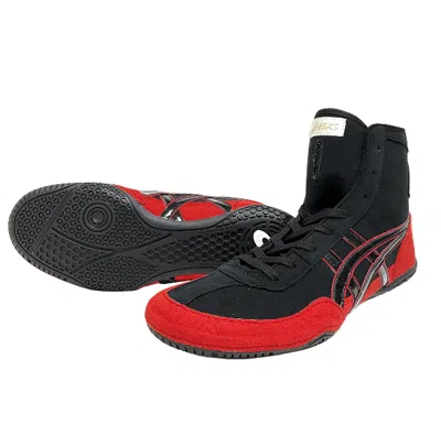 Pre-owned Asics Wrestling Boxing Shoes 1083a001 Black/red In Box From Japan
