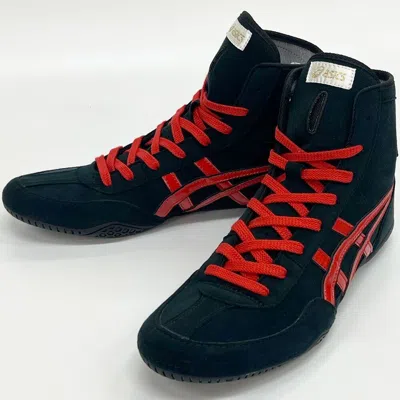 Pre-owned Asics 1083a001  Wrestling Boxing Shoes Black×red×black Ex-eo Successor Us7.5-11.5