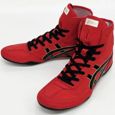 Pre-owned Asics 1083a001  Wrestling Shoes Red×black×gold Ex-eo Successor [us7.5-11.5]