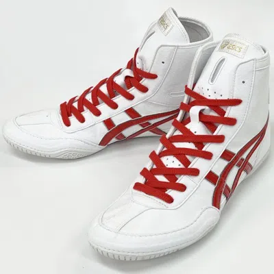 Pre-owned Asics 1083a001  Wrestling Shoes White×red×silver Ex-eo Successor [us7.5-11.5]
