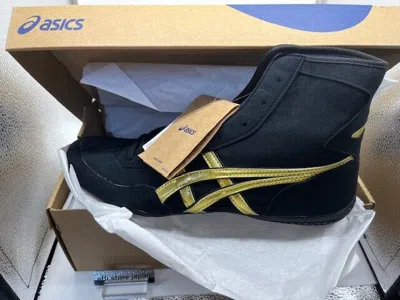 Pre-owned Asics Wrestling Shoes 1083a001 Black Gold Successor To  Ex-eo