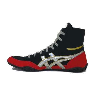 Pre-owned Asics Wrestling Shoes 1083a001 Black Red/silver(gold) Ex-eo(twr900) Successor