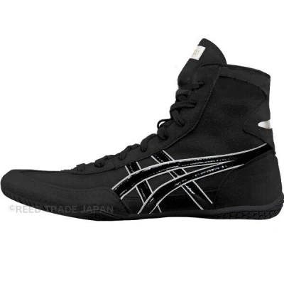 Pre-owned Asics Wrestling Shoes 1083a001 Black/black(silver) Ex-eo(twr900) Successor