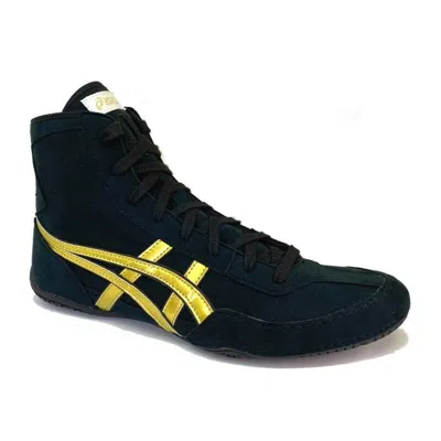 Pre-owned Asics Wrestling Shoes 1083a001 Black/gold Edge:black Ex-eo(twr900) Successor