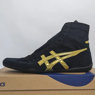 Pre-owned Asics Wrestling Shoes 1083a001 Black/gold(gold) Ex-eo(twr900) Successor