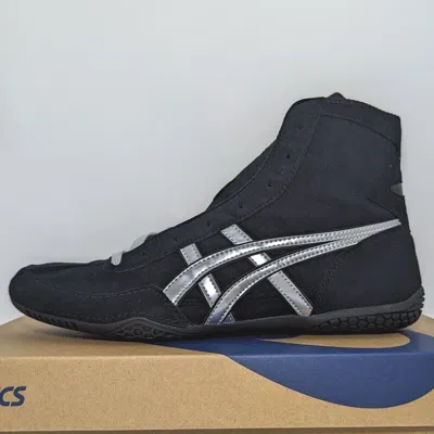 Pre-owned Asics Wrestling Shoes 1083a001 Black/silver(edge:black) Ex-eo(twr900) Successor