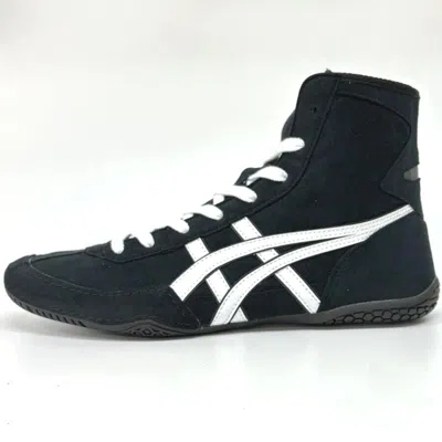 Pre-owned Asics Wrestling Shoes 1083a001 Black/white(black) Ex-eo(twr900) Successor Aw:blk In White,black(white),black