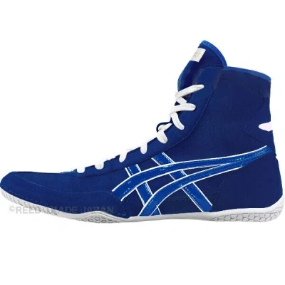 Pre-owned Asics Wrestling Shoes 1083a001 Blue/blue(white) Ex-eo(twr900) Successor