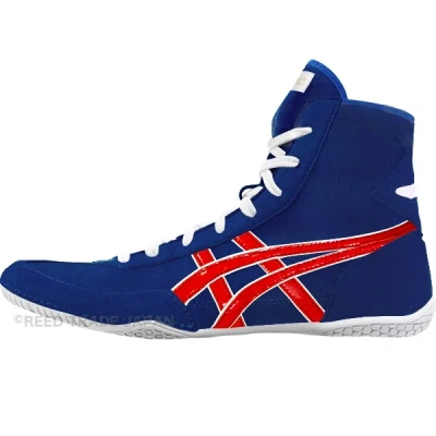 Pre-owned Asics Wrestling Shoes 1083a001 Blue/red(white) Ex-eo(twr900) Successor