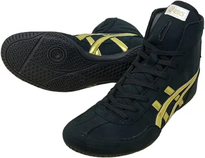 Pre-owned Asics Wrestling Shoes 1083a001 Ex-eo Black Gold Wrestling Shoes Black Gold